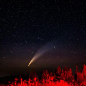 Comet Atlas over Green Hills